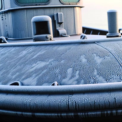 tug boat with condensation on the steel-1